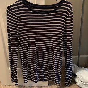 Navy blue striped long sleeve